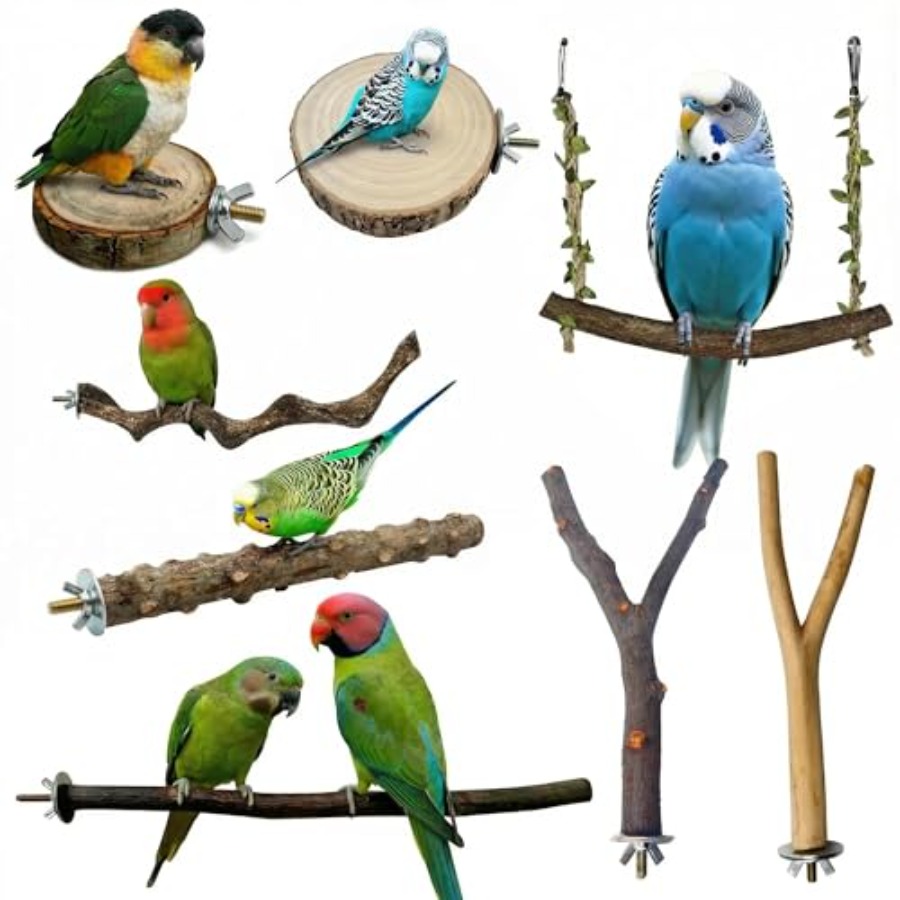 Health & Wellness Website - 8PCS natural wood bird perches for