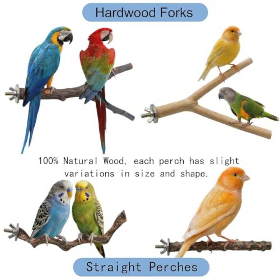 8PCS natural wood bird perches - Health & Wellness Website ulasan dan harga