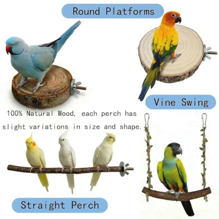 8PCS natural wood bird perches - Health & Wellness Website ulasan dan harga